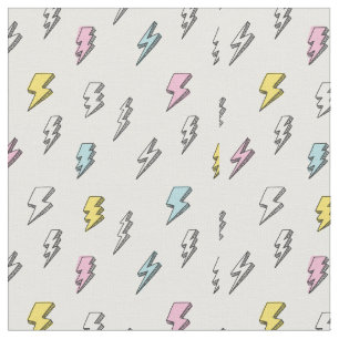 Cute Doodle Lightning Bolt Pattern Stof