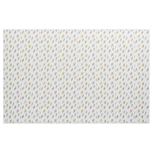 Cute Doodle Lightning Bolt Pattern Stof (Fat Quarter)