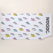 Cute Doodle Lightning Bolt Pattern Strandlaken (Voorkant)