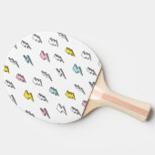 Cute Doodle Lightning Bolt Pattern Tafeltennisbatje (Zijkant)