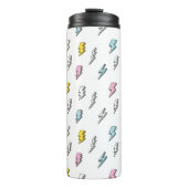 Cute Doodle Lightning Bolt Pattern Thermosbeker (Voorkant)