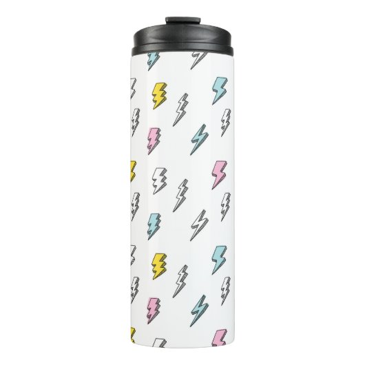 Cute Doodle Lightning Bolt Pattern Thermosbeker (Voorkant)