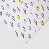 Cute Doodle Lightning Bolt Pattern Tissuepapier (Detail)