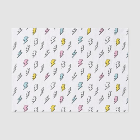 Cute Doodle Lightning Bolt Pattern Tissuepapier (Voorkant)