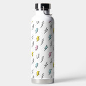 Cute Doodle Lightning Bolt Pattern Waterfles (Links)
