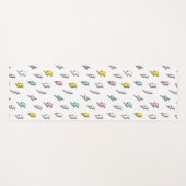 Cute Doodle Lightning Bolt Pattern Yogamat (Voorkant (horizontaal))