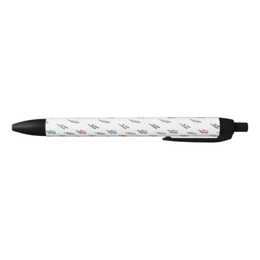 Cute Doodle Lightning Bolt Pattern Zwarte Inkt Pen (Bodem)