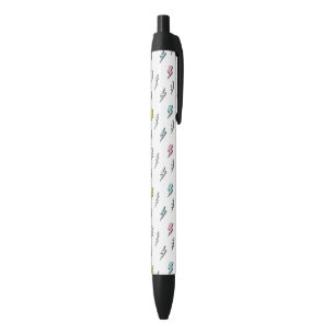 Cute Doodle Lightning Bolt Pattern Zwarte Inkt Pen