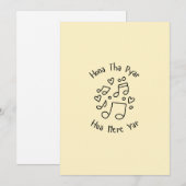 Cute Doodle Love Card Urdu Song Valentines  Feestdagenkaart (Voorkant / Achterkant)