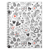 Cute Doodle Love Notebook Journal Notitieboek (Voorkant)