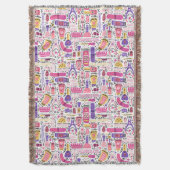 Cute Doodle Manicure Patroon Deken (Voorkant Verticaal)