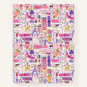 Cute Doodle Manicure Patroon Notitieboek (Voorkant)