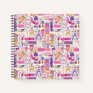Cute Doodle Manicure Patroon Notitieboek