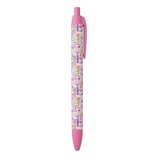 Cute Doodle Manicure Patroon Zwarte Inkt Pen (Achterkant (Verticaal))