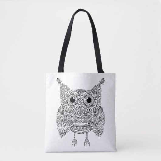 Cute Doodle Owl 2 Tote Bag (Voorkant)
