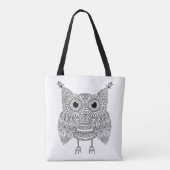 Cute Doodle Owl 2 Tote Bag (Achterkant)