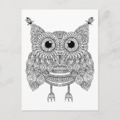 Cute Doodle Owl Briefkaart (Voorkant)