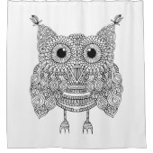 Cute Doodle Owl Douchegordijn (Voorkant)