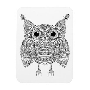 Cute Doodle Owl Magneet