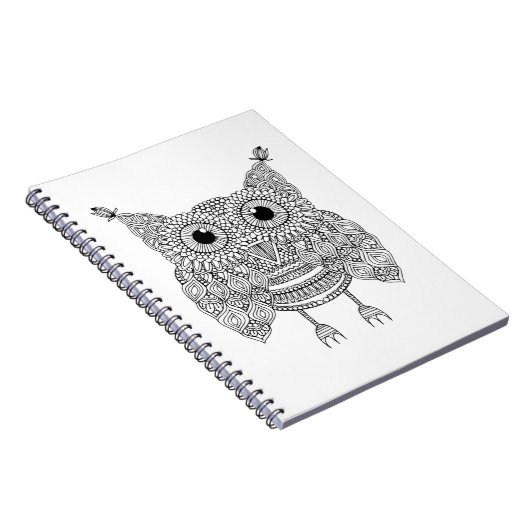 Cute Doodle Owl Notitieboek (Rechterzijde)