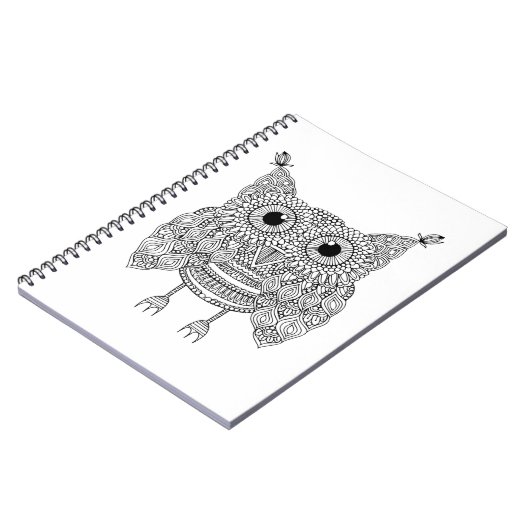 Cute Doodle Owl Notitieboek (Linkerzijde)