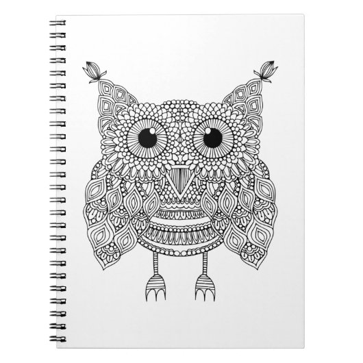 Cute Doodle Owl Notitieboek (Voorkant)