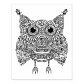 Cute Doodle Owl Rubberstempel (Afrduk)