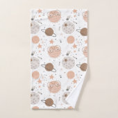 Cute Doodle Planet Pattern Bad Handdoek (Handdoek)
