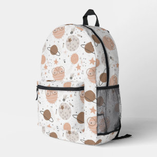 Cute Doodle Planet Pattern Bedrukte Rugzak