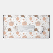 Cute Doodle Planet Pattern Bureaumat (Keyboard & Muis)