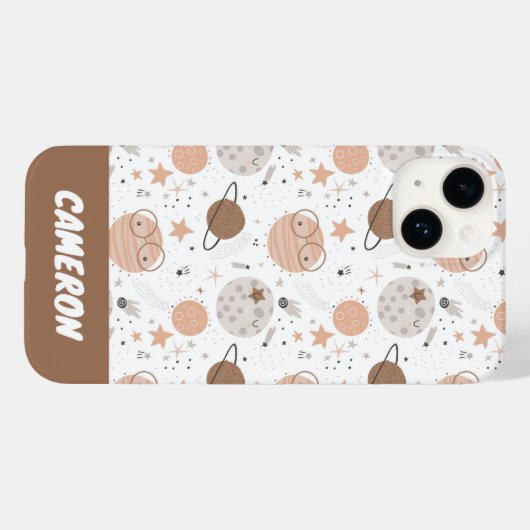 Cute Doodle Planet Pattern Case-Mate iPhone Case (Achterkant (horizontaal))