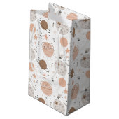 Cute Doodle Planet Pattern Klein Cadeauzakje (Achterkant Gekanteld)