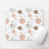 Cute Doodle Planet Pattern Muismat (Met muis)