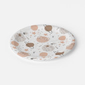 Cute Doodle Planet Pattern Papieren Bordje (Gekanteld)