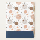 Cute Doodle Planet Pattern Planner (Achterkant)