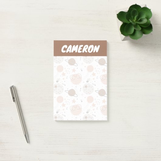 Cute Doodle Planet Pattern Post-it® Notes (Kantoor)