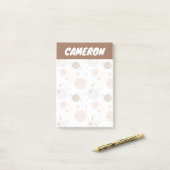 Cute Doodle Planet Pattern Post-it® Notes (Op bureau)