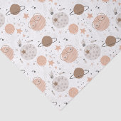 Cute Doodle Planet Pattern Tissuepapier (Detail)
