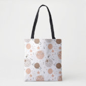 Cute Doodle Planet Pattern Tote Bag (Voorkant)