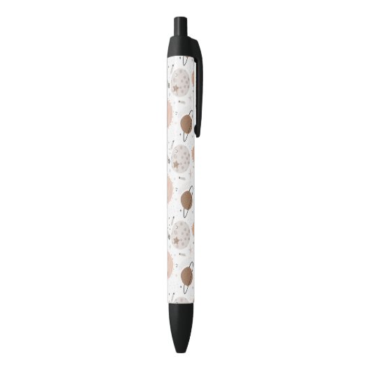 Cute Doodle Planet Pattern Zwarte Inkt Pen (Achterkant (Verticaal))