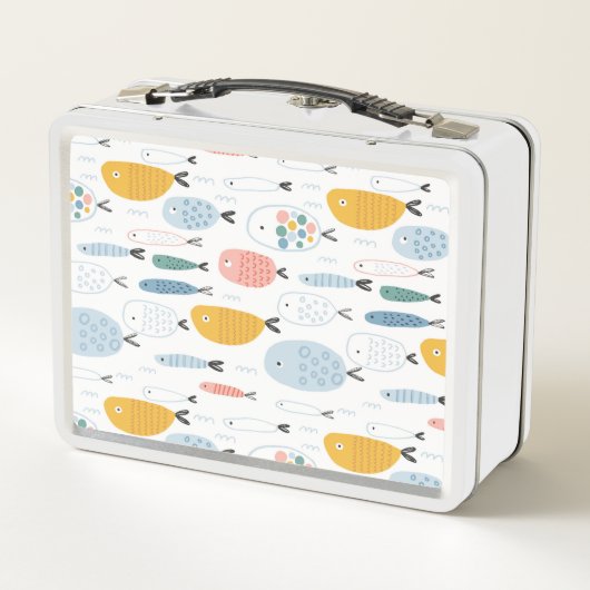 Cute Doodle School of Fish Pattern (Achterkant)
