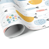 Cute Doodle School of Fish Pattern Cadeaupapier (Rol Hoek)