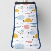 Cute Doodle School of Fish Pattern Golfheadcover (Draai 90)