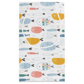 Cute Doodle School of Fish Pattern Klein Cadeauzakje (Achterkant)
