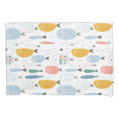 Cute Doodle School of Fish Pattern Kussensloop (Voorkant)