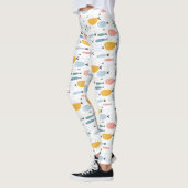 Cute Doodle School of Fish Pattern Leggings (Links)
