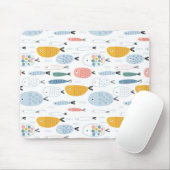 Cute Doodle School of Fish Pattern Muismat (Met muis)