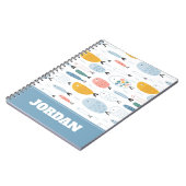Cute Doodle School of Fish Pattern Notitieboek (Linkerzijde)