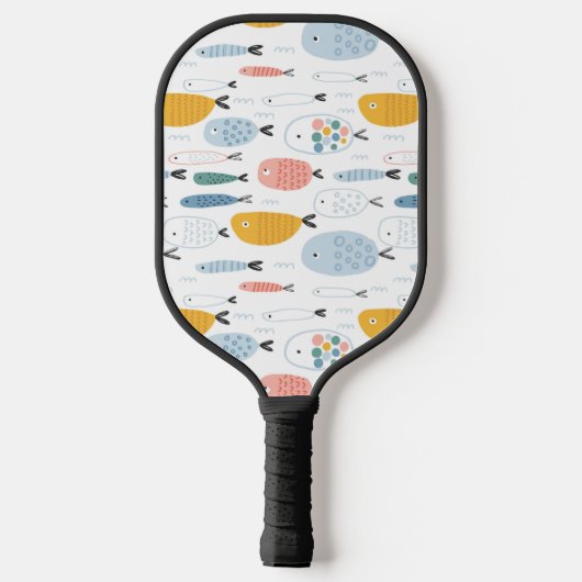 Cute Doodle School of Fish Pattern Pickleball Paddle (Achterkant)