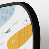 Cute Doodle School of Fish Pattern Pickleball Paddle (Links Detail)